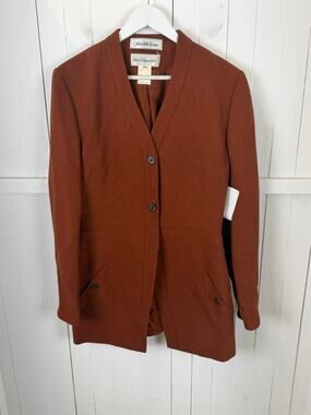 Fifth Avenue Wool Jacket Orange Size 42 Women's